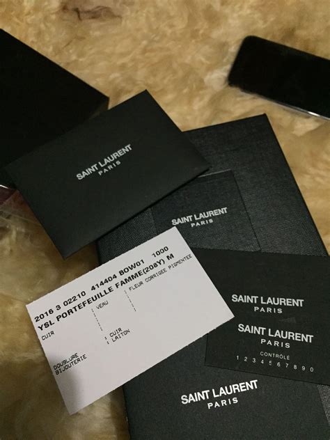 authenticity card ysl|how to spot a ysl.